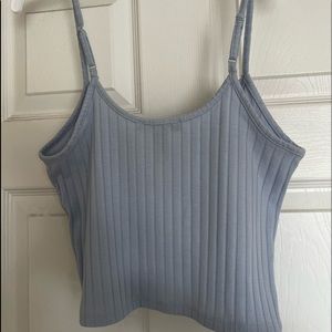 ribbed baby blue tank perfect for summer.